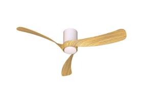 M9048  Nemo M 1.2m 24W LED Dimmable Ceiling Light With Built-In 32W DC Fan, 2700-5000K Remote Control, 3200lm, White/Wood
